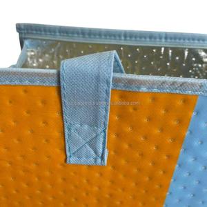 Sac isotherme personnalisé réutilisable en PP non tissé avec fermeture éclair et poignées Fourre-tout thermique pour le déjeuner Sacs à provisions pour la livraison de nourriture - Product Image 3