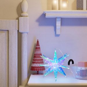 12 "Navidad Moravia estrella prismática iridiscente fácil montaje plegable LED estrella decoración colgante Navidad estrella vacaciones Decoración - Product Image 4
