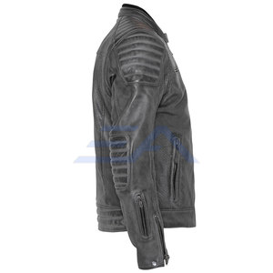 Veste de moto pour homme en cuir respirant, design personnalisé, marque privée, vêtements de sécurité pour le sport, utilisation hivernale - Product Image 6