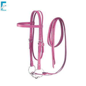 Bride de cheval en cuir 2024 faite à la main complète avec réglage Bride d'équitation cousue fantaisie - Product Image 2