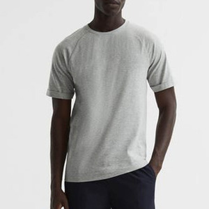 Venta al por mayor de camisetas de algodón peinado gris jaspeado para los hombres de peso pesado camiseta lisa con bordado de impresión personalizada 100% algodón - Product Image 3