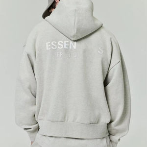 Sudadera Esencial Holgada de Manga Larga para Hombre, 100% Algodón Poliéster Lavable con Logotipo y Bordado Personalizados - Product Image 1