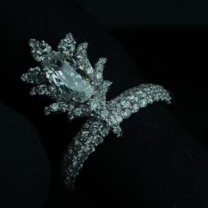 Premium Lab Créé Bague en Diamant 2 Carat EF Couleur VS1 Clarté Forme Ovale Or Rose Or Argent IGI SGL Certifié Bijoux - Product Image 5