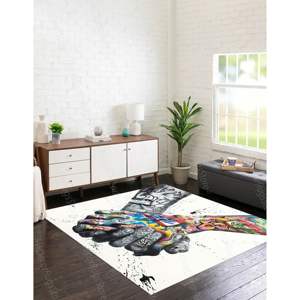 Alfombra con Estampado de Graffiti de Manos, Arte Callejero, Regalo Urbano para el Dormitorio, Alfombra Delgada No Tejida - Product Image 4