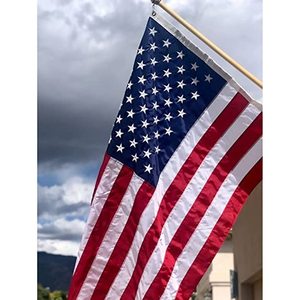 Banderas de EE. UU. TOP FLAGSINC, Bandera Americana para Exteriores 3x5, Banderas de EE. UU. con Estrellas Bordadas, Resistentes, Hechas en EE. UU., 350g, 2 Ojales de Latón, para Interiores - Product Image 5