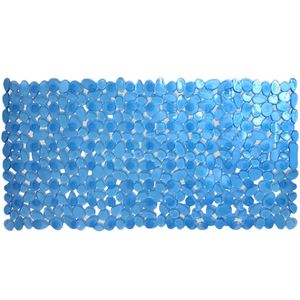 Tappetino da doccia antiscivolo blu traslucido Marelia 72x33 cm (Dintex 05-216) - Product Image 1