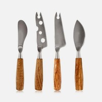 Outils de service à fromage en acier inoxydable, trancheuse à fromage avec manche en marbre gris, cuisine moderne, passe au lave-vaisselle, écologique, argenté, noir