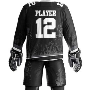 Conjuntos de Uniformes de Hockey sobre Hielo 100% Poliéster con Nombres y Números de Equipo Personalizados, Ropa Deportiva Transpirable y de Secado Rápido - Product Image 5