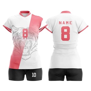 Premium Quality Durable Women Set With Sweat Wicking Digital Print Jersey <b>Secure</b> Fit Shorts For Practice Volleyball Team Uniform - Product Image 1