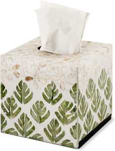 Boîte à mouchoirs en nacre de qualité supérieure, design moderne, incrustation d'os, logo personnalisé, accessoires de décoration en papier, maison, hôtel, personnalisable - Product Image 4