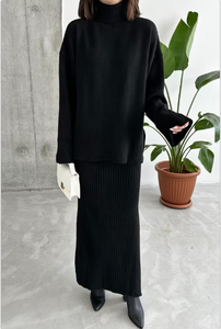 Ensemble en molleton à col montant en textile turc de qualité supérieure - Tenue d'hiver deux pièces de haute qualité - Tissu chaud Shardon - Survêtement pour femmes en gros - Product Image 2