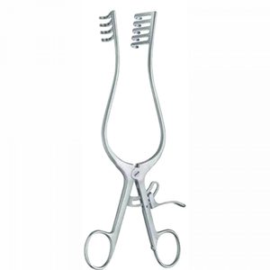 Instruments chirurgicaux vétérinaires auto-retenus Weitlaner en acier inoxydable, à manivelle, pointe/tracteur à bout arrondi, RS Surgical - Product Image 5