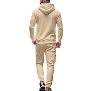 Conjunto Deportivo de Dos Piezas para Hombre con Forro Polar, Sudadera Táctica con Cierre de Cremallera y Pantalones Cargo Deportivos - Product Image 6