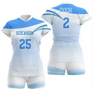 Camisetas de voleibol Rojas personalizadas de alta calidad para mujer, conjunto de uniforme deportivo de playa transpirable con diseños impresos de alta calidad - Product Image 4