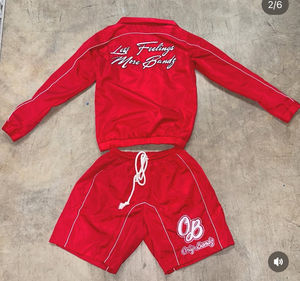 Jogging Suit Two Piece Windnreaker Short Set Hombres Ropa Hombres Sweat Suit Sets Sweat Gym Track Suit Shorts Set Impermeable - Product Image 3