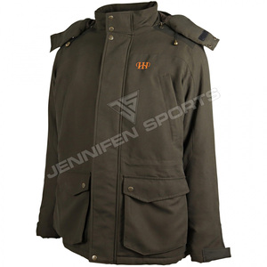 European Style Men's Hunting Jacket Custom Windproof 100% Cotton Canvas Fabric Outdoor Breathable Winter Solid Shooting Jacket - Product Image 2