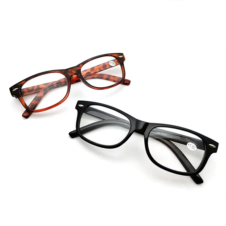 new arrival wholesale low MOQ PC reading glasses or presbyopic glasses with plastic box for old man