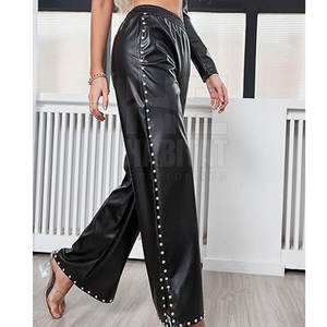 Pantalones de cuero para mujer, de cintura alta, elásticos, suaves, elegantes y duraderos. - Product Image 6