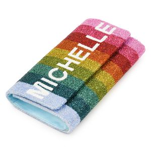 Élégant arc-en-ciel Champagne perlé bandoulière chaîne pochette sac à main élégant sacs de soirée - Product Image 4