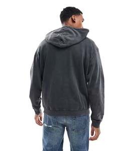 Sudaderas con capucha para hombre de alta calidad 100% algodón Terry Fleece logotipo personalizado bordado Zip Puff Vintage lavado ácido lavado de gran tamaño pulóver - Product Image 2