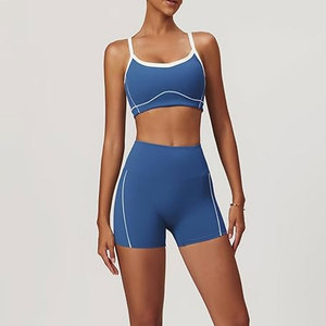 Diseñador de lujo de las mujeres 2025 Eco-Friendly Yoga Gear transpirable Fitness Shorts Logo frontal bajo cierre elástico sólido lavado - Product Image 4