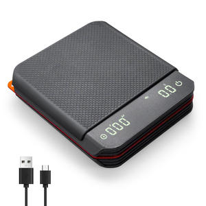 Balance à café numérique portable mini 2kg/1g rechargeable haute précision avec minuteur LED pour café moulu, en métal antiadhésif facile à nettoyer - Product Image 3