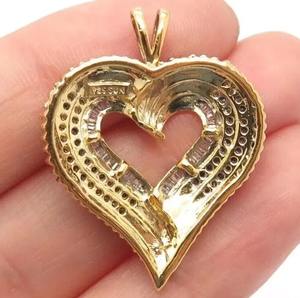 Colgante en forma de corazón de moissanita hermoso colgante de plata de ley de moissanita personalizado regalo para ella - Product Image 2