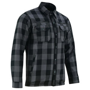 Camisa de Franela Gris para Motociclistas, con Cierre de Cremallera y Broches, Resistente al Viento, Transpirable y Retardante de Llama - Product Image 3