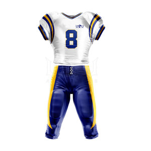 Uniforme de Fútbol Americano para Adultos de Alta Calidad, Manga Corta, Transpirable, Absorbente de Humedad, 100% Poliéster, Superventas - Product Image 1