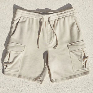 Pantalones Cortos Unisex Personalizados OEM 2025, Pantalones Cortos con Bolsillos Tipo Cargo, Costura Interior de 5 Pulgadas, Mezcla de Algodón y Felpa, Pantalones Cortos 100% Algodón - Product Image 1