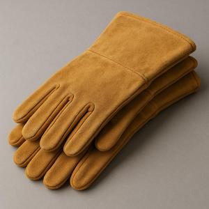 ถุงมืองานเชื่อมหนังแบบแยกสำหรับงานหนักถุงมือนิรภัยสำหรับใช้ในงานอุตสาหกรรมทนไฟทนความร้อน - Product Image 1