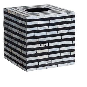 Boîte de support de papier de soie de produit de qualité supérieure forme carrée métal personnalisé pour barres dessus de table boîte de support de mouchoirs décoratifs - Product Image 5