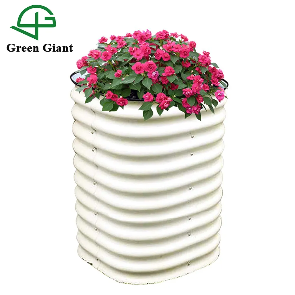 Huizhou Green Giant 32'' Tall 24'' Diameter Modular Metal Raised Garden Bed Tree Collar Planter Box