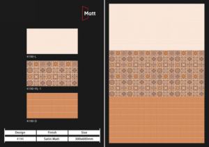 Carreaux muraux en céramique 300x600mm pour salle de bain et cuisine, finition brillante ou mate, surface sculptée effet sucre, design mural intérieur luxueux. - Product Image 4