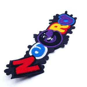 Écusson en vrac brodé en chenille avec logo personnalisé Écussons en chenille Lettres en forme de serviette Écussons en chenille brodés au fer - Product Image 6