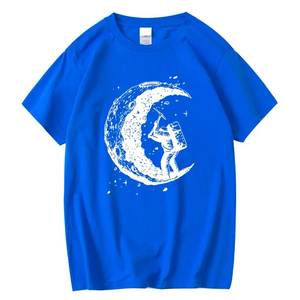 Camiseta de algodón para hombre y mujer, tela suave, cómoda, ligera, informal, de verano, ropa de calle, gimnasio, uso diario, ajuste holgado a la moda - Product Image 5