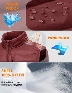 Veste matelassée en toile respirante grande taille, vêtement d'extérieur décontracté avec design sans manches, service OEM bas, saison hivernale - Product Image 2