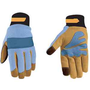 ถุงมือช่างหนังวัวลายหนังกลับถุงมือขับรถตัดป้องกันการกระแทก - Product Image 6