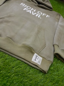 เสื้อฮู้ดซักกรดออกแบบได้ตามต้องการเสื้อมีฮู้ดผ้าฝ้าย100% ปักลายสตรีทแวร์เสื้อสวมหัวซักหินขนาด XL - Product Image 3