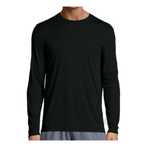 Camisetas clásicas OEM de manga larga para gimnasio para hombre, camisetas de entrenamiento de compresión de algodón 100%, Camiseta elástica para Fitness - Product Image 2