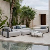 Ensemble de mobilier d'extérieur en aluminium imperméable, écologique et moderne pour villa, cour, balcon, hôtel et jardin - Vente en gros