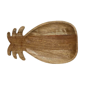 Planche à découper de luxe en forme d'ananas poli fabriquée à partir de bois de manguier Hachoir à fromage et aliments rectangulaire écologique - Product Image 1