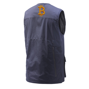 Chaqueta bomber sin mangas de invierno frío con cuello levantado, bolsillos múltiples, diseñador personalizado, chaleco utilitario de talla grande, chaqueta para hombre - Product Image 2