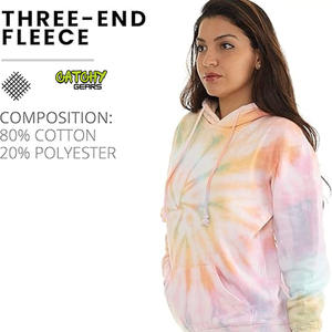 เสื้อฮู้ดดี้ยูนิเซ็กซ์สำหรับผู้ชาย ผ้าฝ้ายฟลีซ แห้งเร็ว สั่งทำได้ ทรงโอเวอร์ไซส์ หนานุ่ม ซิปหน้า พิมพ์ลายสกรีน สไตล์ฮิปฮอป น้ำหนัก 220 กรัม - Product Image 3