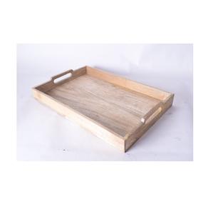 Plateau de service en bois d'acacia avec poignée Set Table basse Plateau de décoration de fête forme carrée et au meilleur prix - Product Image 5