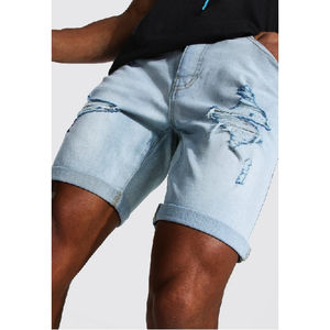 2025 superventas transpirable hombres verano Denim Beach Shorts moda Pantalones cortos hombres verano hombres Denim Shorts OEM servicio al por mayor - Product Image 3