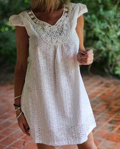 ชุดเดรสผ้าฝ้ายลำลองแฟชั่นฤดูร้อน ไซส์เดียว ลายปัก - Product Image 4