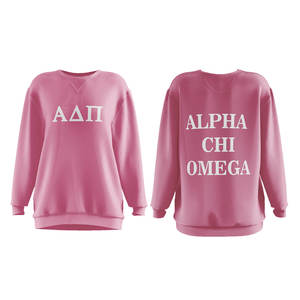 Sudadera con capucha de estilo personalizado para mujer, poliéster/algodón de gran tamaño, tejido de invierno, estampado, ecológico, transpirable, universitario griego - Product Image 1