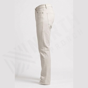 Jeans en denim d'hiver à coupe moderne pour hommes, motif uni, respirant, durable, service ODM, pantalons, couleur personnalisée, vente en gros, qualité supérieure - Product Image 3