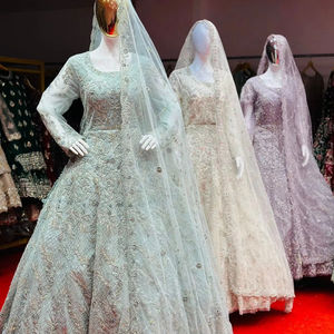 Lehenga Choli Pakistaní con Bordado Intenso, Estampado Digital, Artículos en Existencia, Mejor Precio de Fábrica, Vestido de Fiesta de Encaje, Gran Venta - Product Image 1